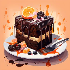 chocolade karamel rabarber taart 1