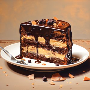 chocolade karamel rabarber taart 4