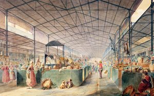 Interieur van Les Halles, 1835