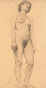 Staande vrouwelijke naakt, waarschijnlijk 1878-79