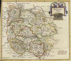 Kaart van Herfordshire