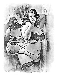 Model met mooie rondingen