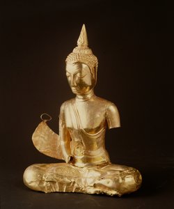 Boeddha zittend in meditatie (armen ontbreken) (goud)
