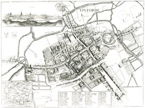 Kaart van Oxford, 1643