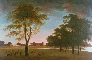 Osterley House en Park in de avond