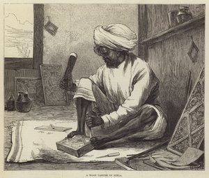 Een houtsnijder van Simla