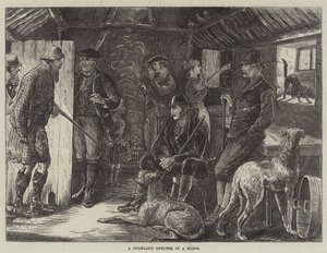 Een Highland schuilplaats in een storm