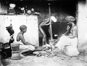 Een Indiase keuken, ca. 1870s