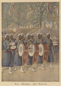 Muziekkorps van koloniale tirailleurs (Turcos)
