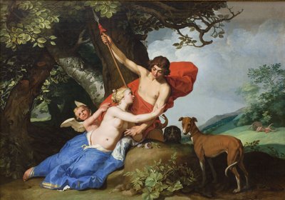 Venus en Adonis door Abraham Bloemaert