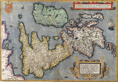 Een Kaart van Groot-Brittannië, 1587 door Abraham Ortelius