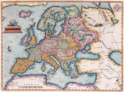 Europae Uit: Theatrum Orbis Terrarum, 1579 door Abraham Ortelius