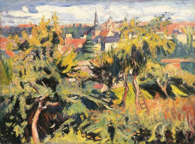 Kleine Stad Achter Bomen door Achille Emile Othon Friesz