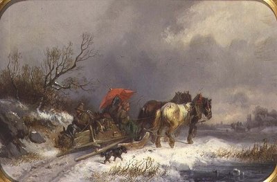 Een Slee in de Winter door Adolf Schmidt