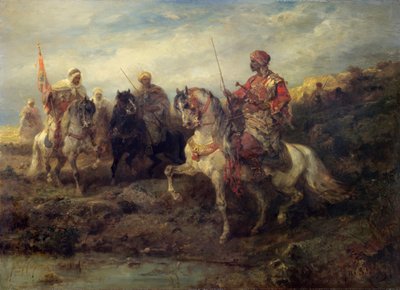 Arabische Krijgers te Paard door Adolf Schreyer