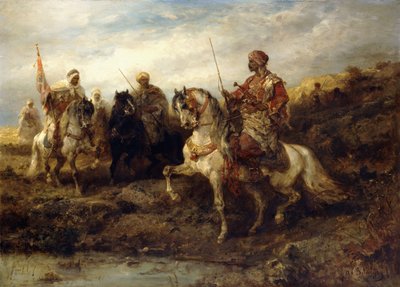 Arabische Krijgers te Paard door Adolf Schreyer