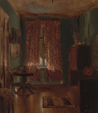 De zitkamer van de kunstenaar in Ritterstrasse door Adolph Menzel