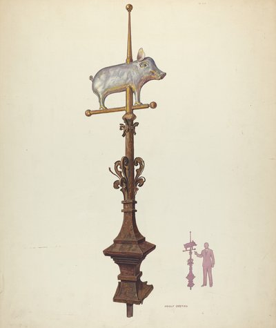 Weervaan Finial, ca. 1941 door Adolph Opstad