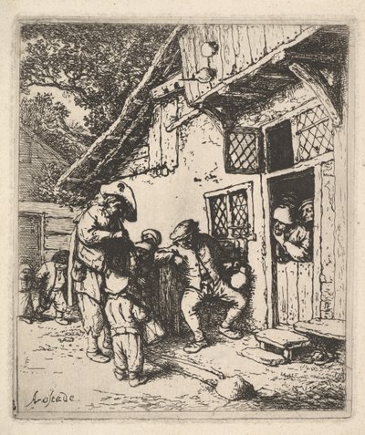 Reizende muzikanten, 1610-85 door Adriaen Jansz. van Ostade