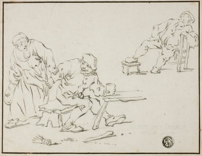 Taveernescène door Adriaen van Ostade