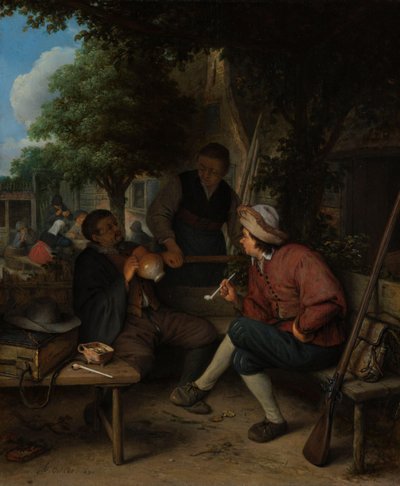 Reizigers in Rust door Adriaen van Ostade