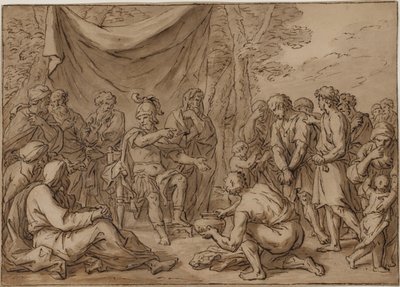 Gevangenen Gebracht voor een Veldheer door Agostino Carracci