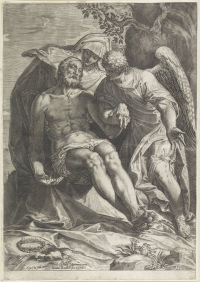 Maria met het lichaam van Christus (Pietà) door Agostino Carracci