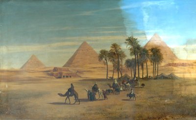 De Piramides van Gizeh, Egypte door Albert August Zimmermann