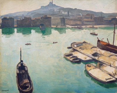 Haven van Marseille door Albert Marquet