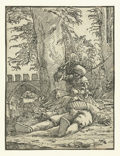 Jaël doodt Sisera door Albrecht Altdorfer