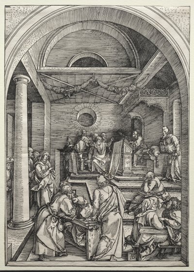 Christus in Gesprek met Doktoren door Albrecht Dürer