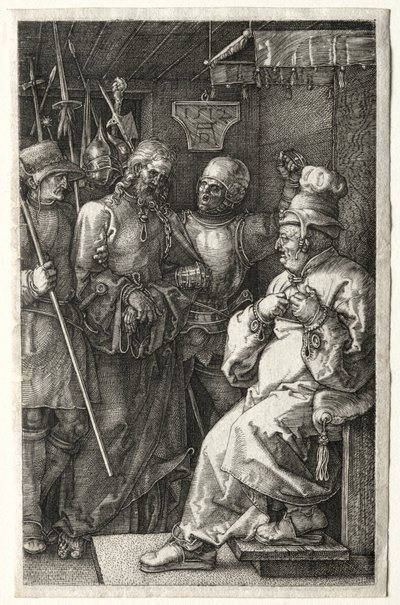 Christus voor Kajafas door Albrecht Dürer