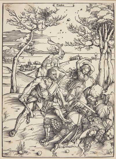 Hercules overwint de Molionide Tweeling door Albrecht Dürer