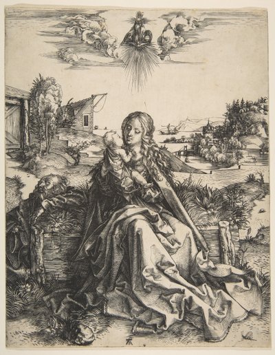 Heilige Familie met een libel door Albrecht Dürer