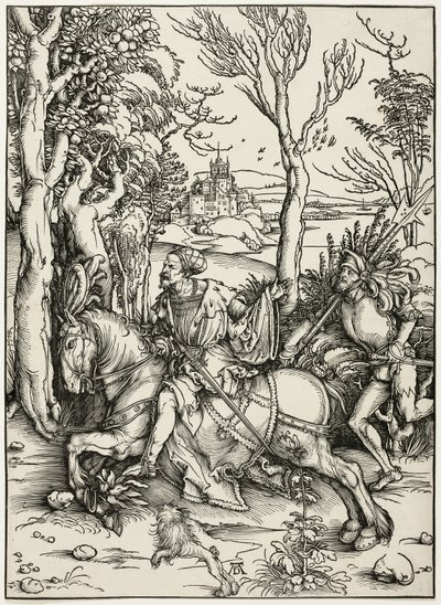 Ridder en Landsknecht door Albrecht Dürer