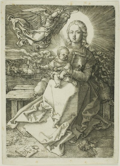 Madonna gekroond door een engel door Albrecht Dürer