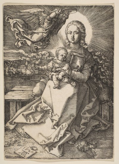 Madonna gekroond door een engel door Albrecht Dürer