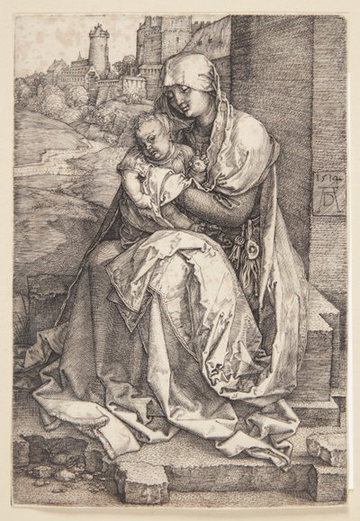 Madonna bij de muur door Albrecht Dürer