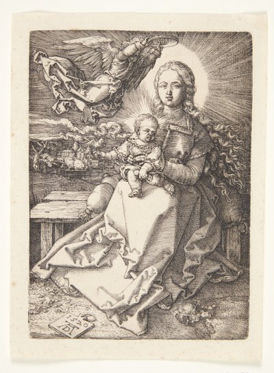 Madonna gekroond door een engel door Albrecht Dürer