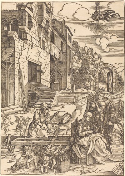 Verblijf van de Heilige Familie in Egypte door Albrecht Dürer