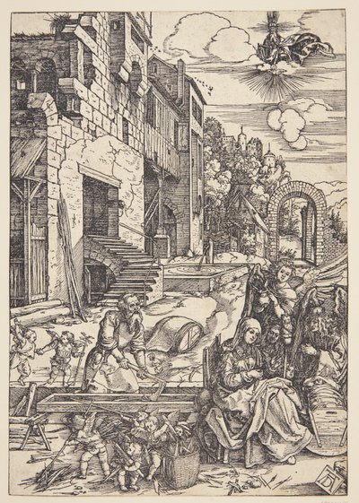 De Heilige Familie in Egypte door Albrecht Dürer