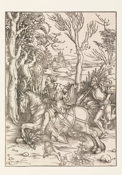 De ridder en de landsknecht door Albrecht Dürer