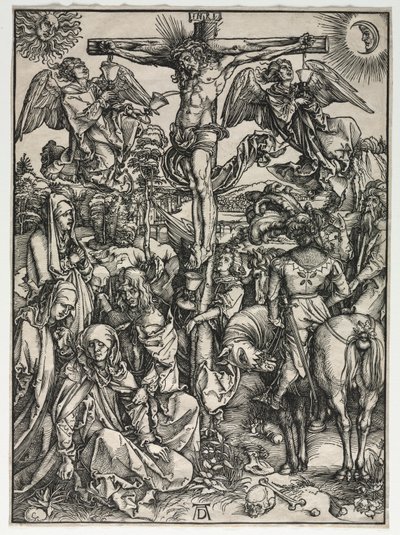 De grote passie: De kruisiging, ca. 1497-1500 door Albrecht Dürer