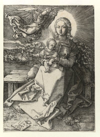 De Madonna gekroond door een engel, 1520 door Albrecht Dürer