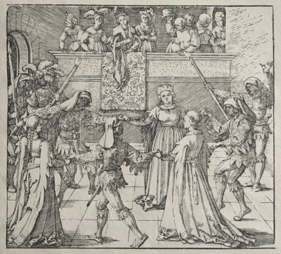 Het maskerbal door Albrecht Dürer