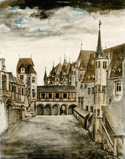 Uitzicht op de kasteeltuin door Albrecht Dürer