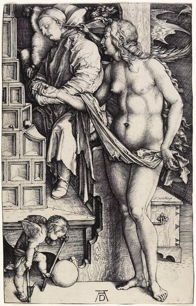 De Droom, ca. 1500 (gravure) door Albrecht Dürer