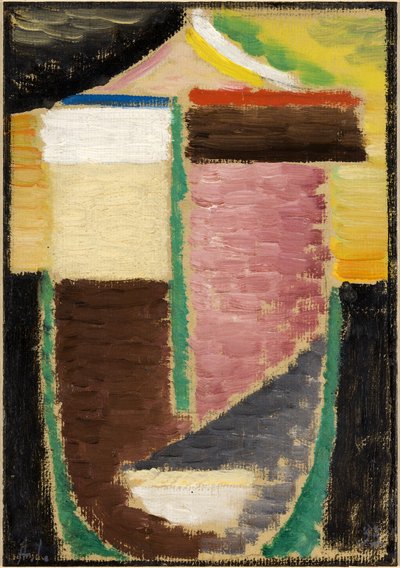 Abstract hoofd, 1933 door Alexej von Jawlensky