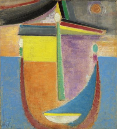 Abstract hoofd: compositie, 1924 door Alexej von Jawlensky