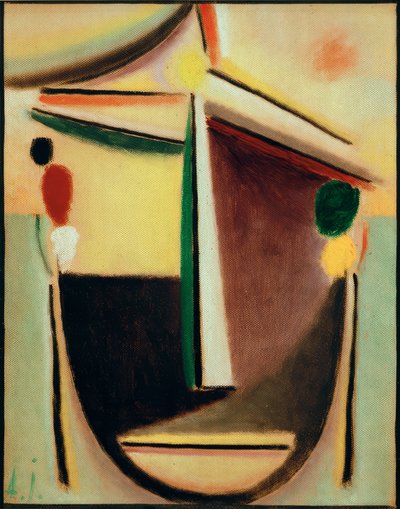 Abstract hoofd door Alexej von Jawlensky